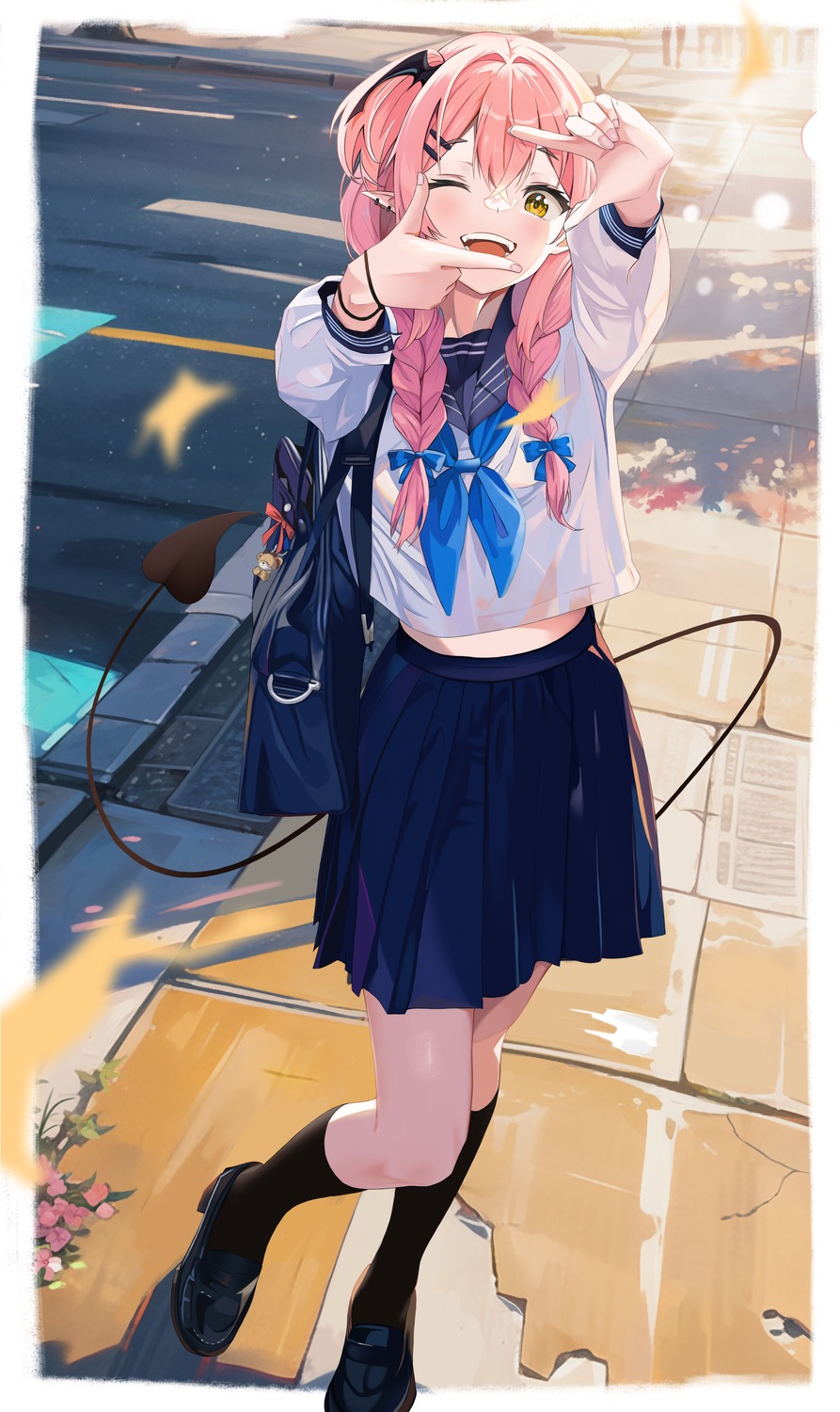 auguste, pointy_ears, see_through, seifuku, tail