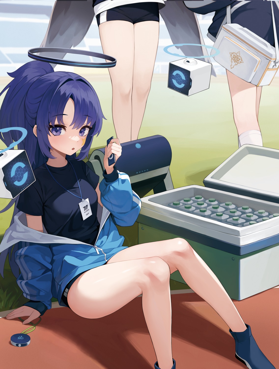 angel, blue_archive, buruma, gym_uniform, hanekawa_hasumi, hayase_yuuka, iochi_mari, sbbs, tattoo, wings