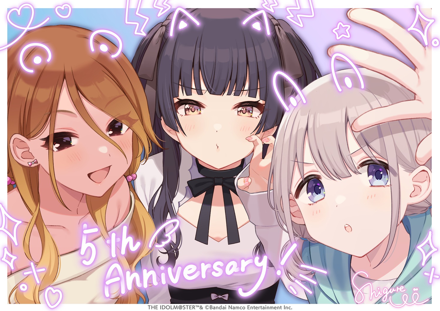animal_ears, izumi_mei, mayuzumi_fuyuko, nekomimi, serizawa_asahi, shigure_ui, the_idolm@ster, the_idolm@ster_shiny_colors