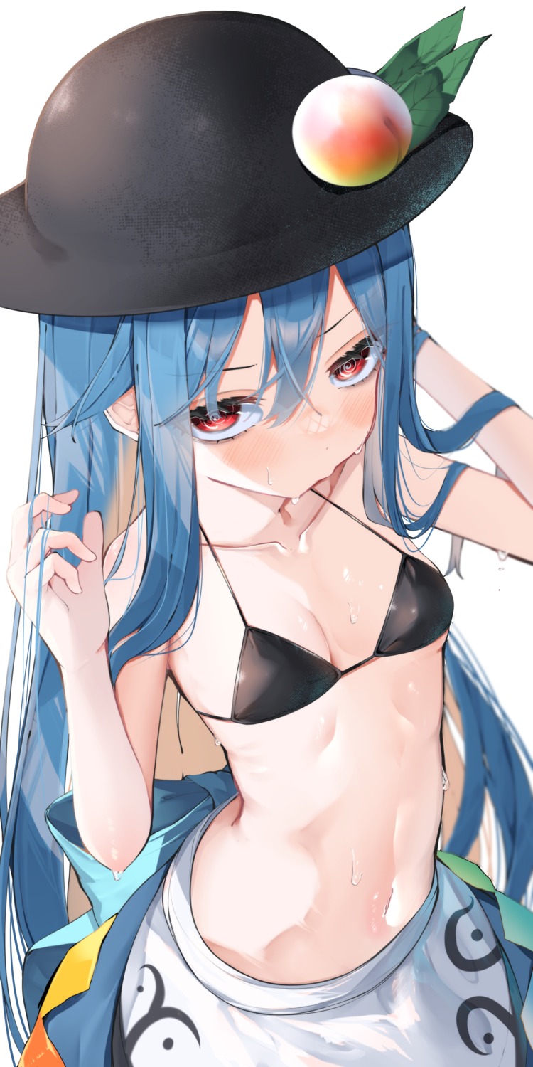 bikini_top, hinanawi_tenshi, swimsuits, touhou, tsune_(tune)