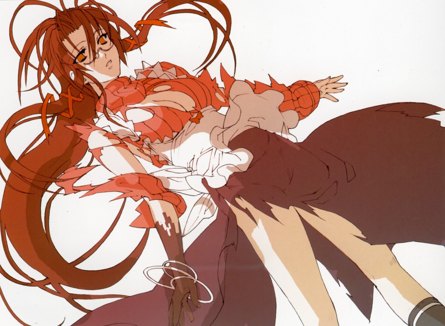 cleavage, fixme, hanawa_momiji, jingai_makyou, megane, niθ, no_bra, torn_clothes