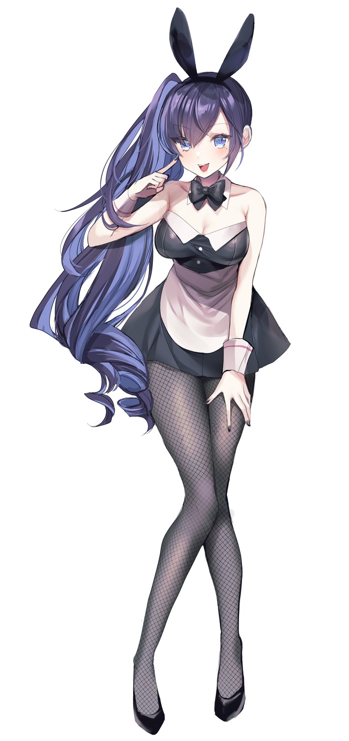 animal_ears, bunny_ears, cleavage, fishnets, maid, niyasuke_(yama), pantyhose