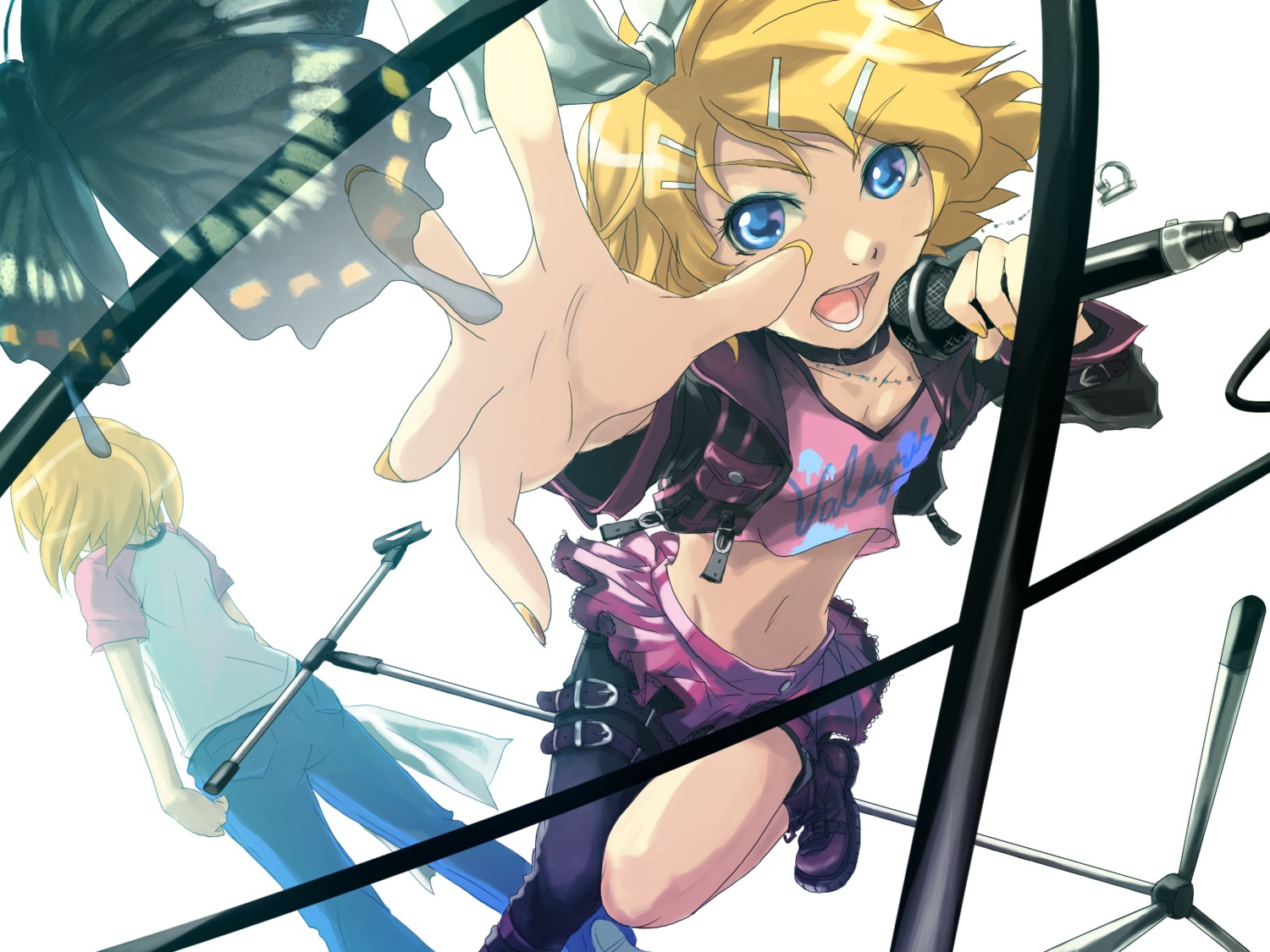 k2pudding, kagamine_rin, vocaloid, wallpaper