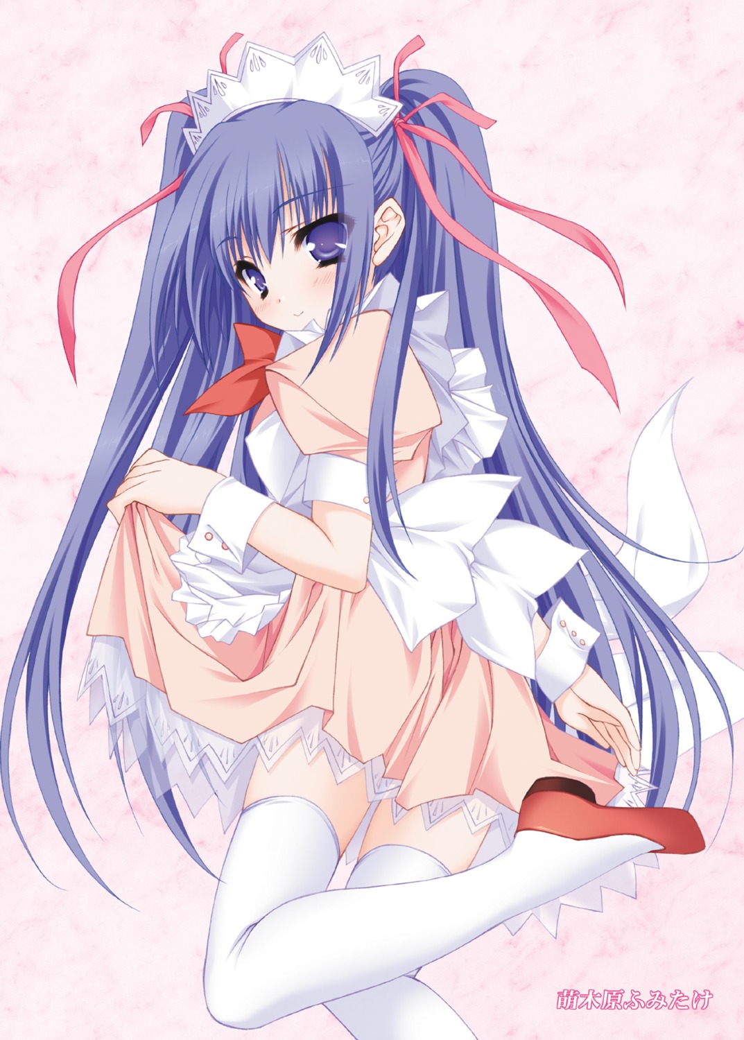 dreamparty, maid, moekibara_fumitake, thighhighs