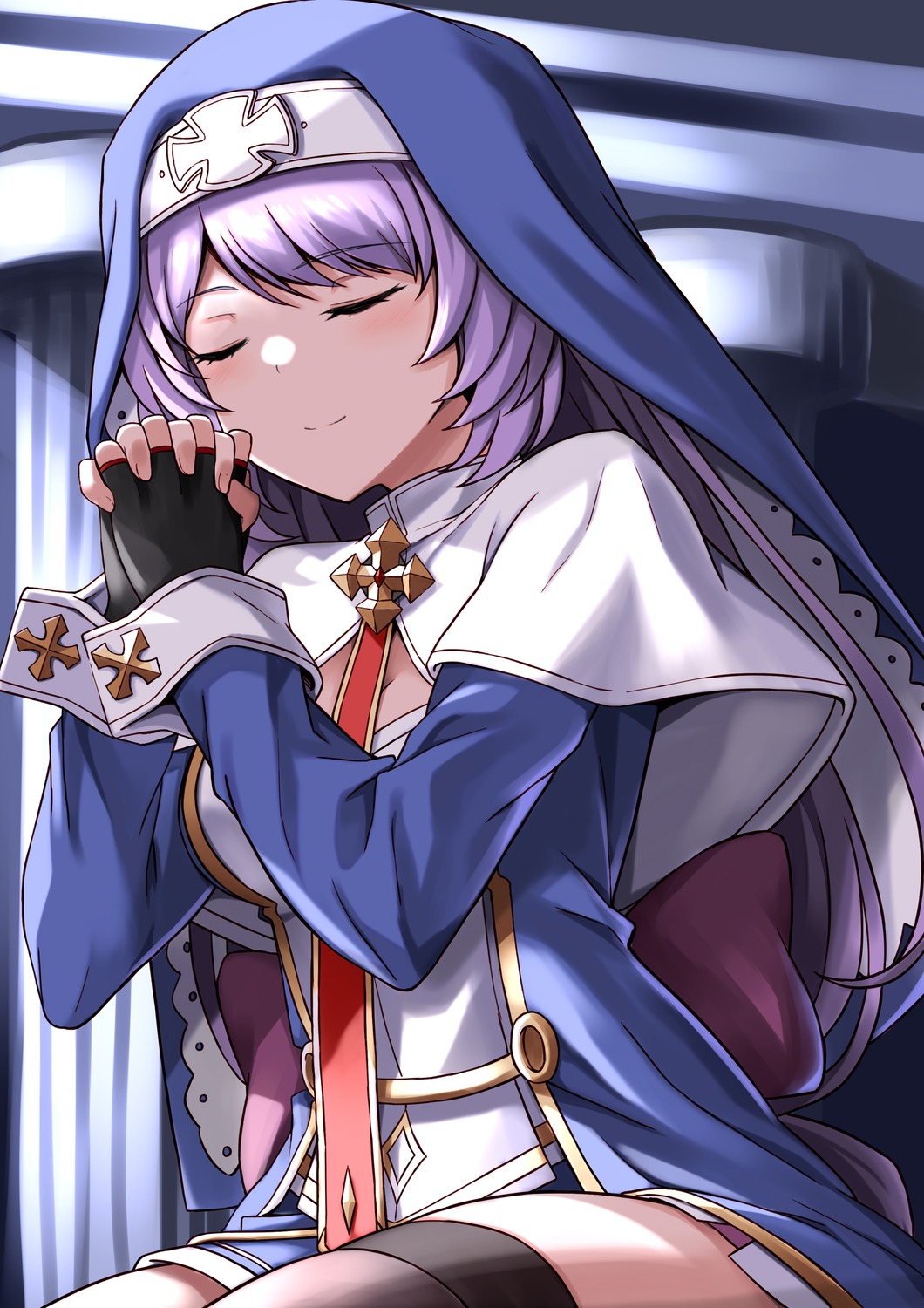 clarissa_(epic7), epic7, karadborg, nun, thighhighs