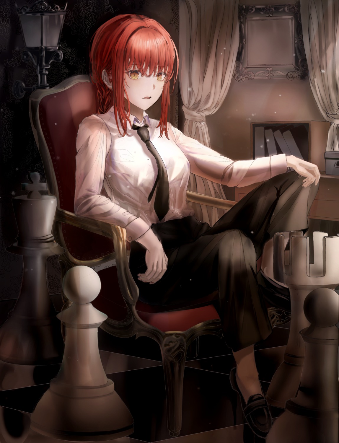 chainsaw_man, dress_shirt, makima_(chainsaw_man), mayo_9_5