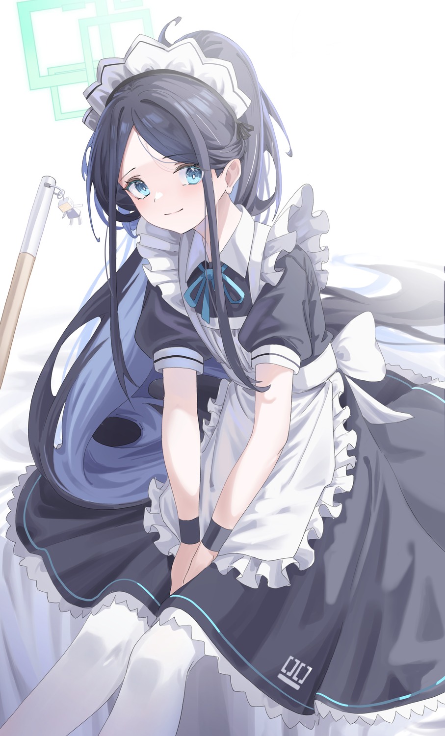 blue_archive, cake_walker, halo, maid, pantyhose, tendou_aris