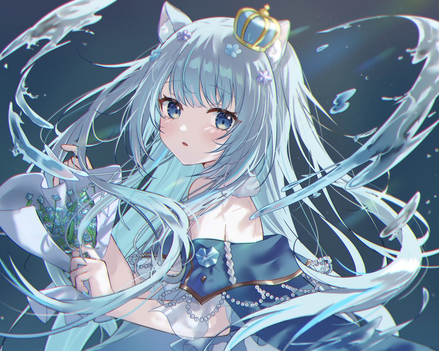 animal_ears, indie_virtual_youtuber, nekomi_mashiro, nekomimi, shinzousan