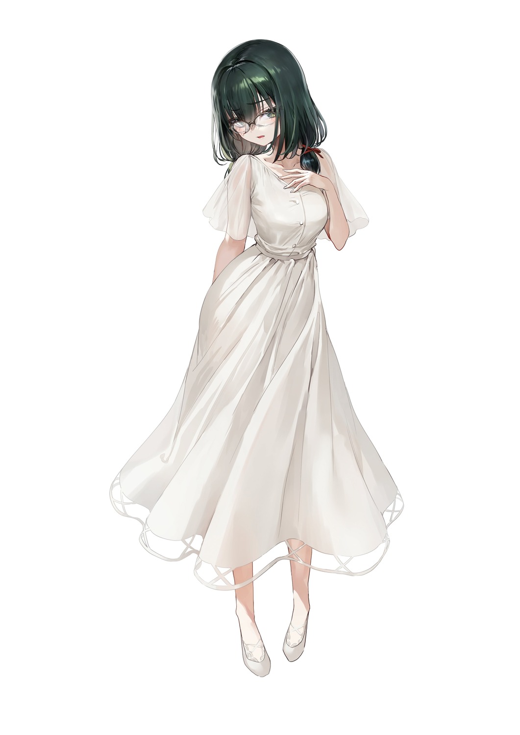 dress, kotono_shiori, megane, nekometaru, see_through, shibou_yuugi_de_meshi_wo_kuu.