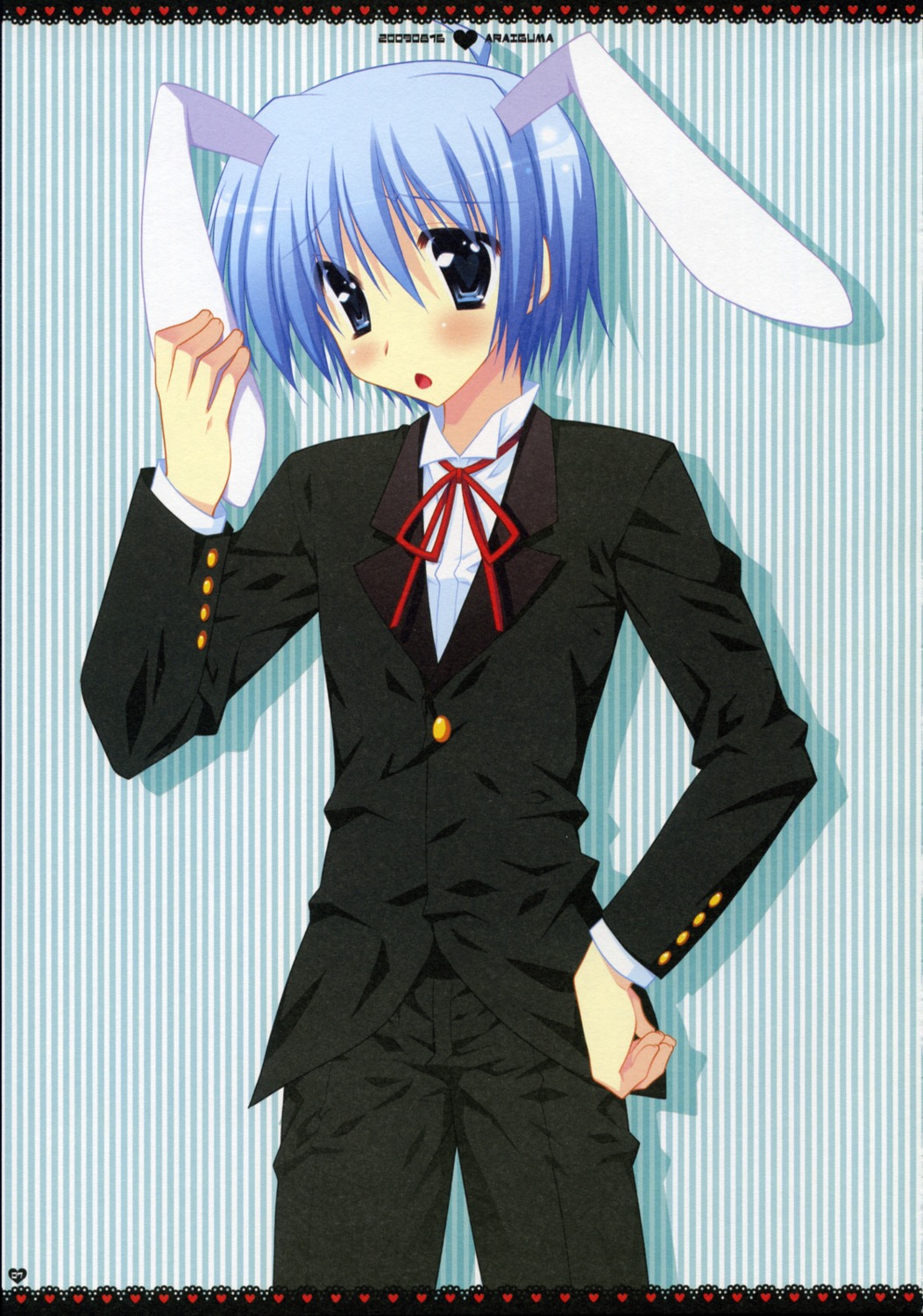 animal_ears, araiguma, ayasaki_hayate, hayate_no_gotoku, male, pink
