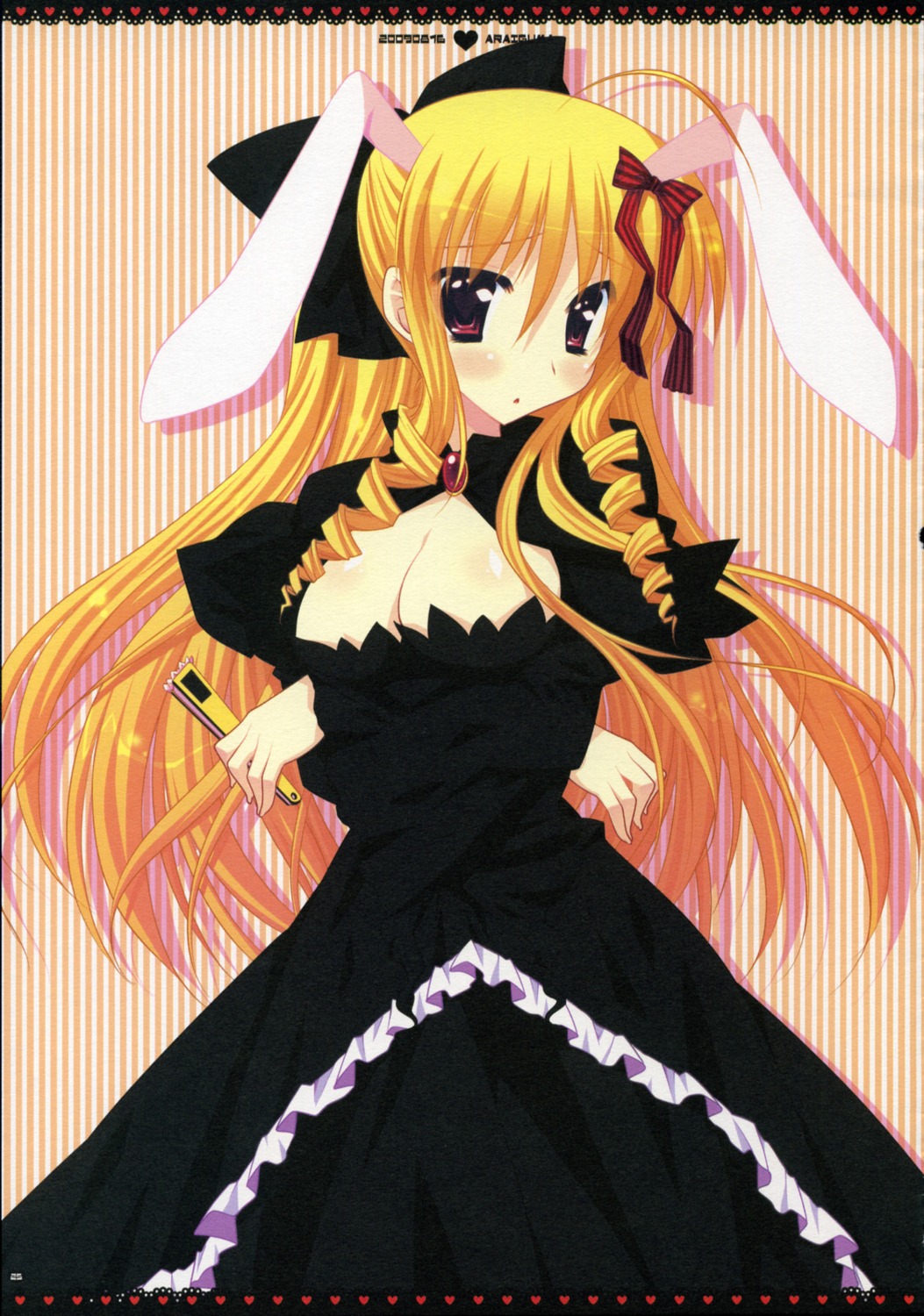 animal_ears, araiguma, bunny_ears, cleavage, dress, hayate_no_gotoku, pink, tennousu_athena