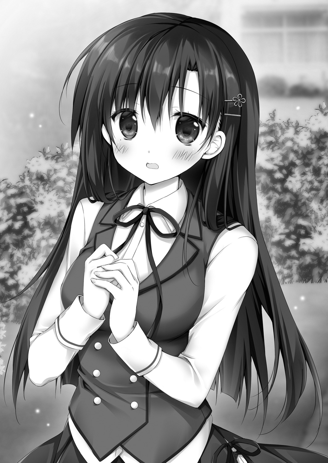 hyouken_no_majutsushi_ga_sekai_wo_suberu, korie_riko, monochrome, rebecca_bradley, seifuku