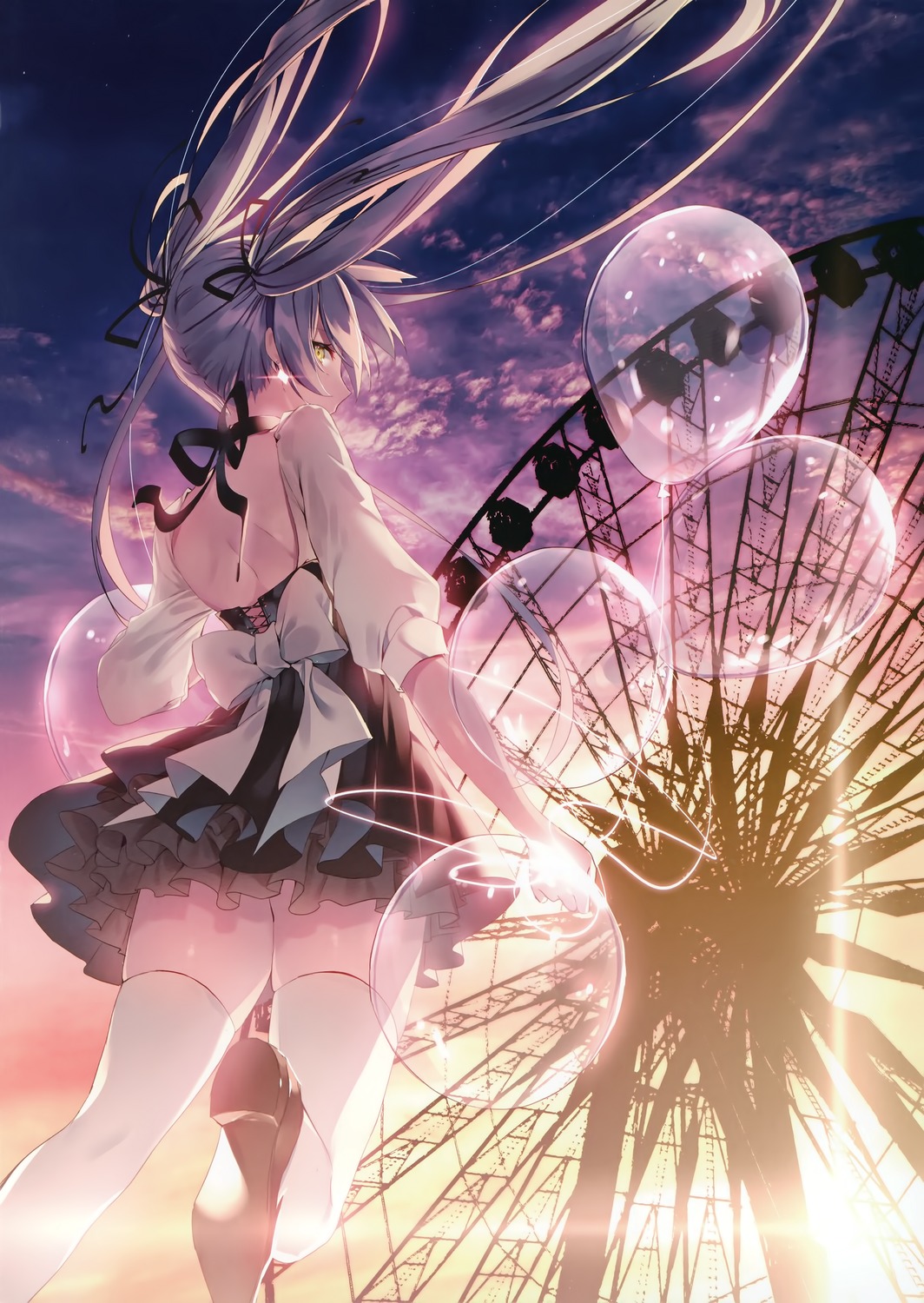 ass, dress, polaris_cider, thighhighs, yusano
