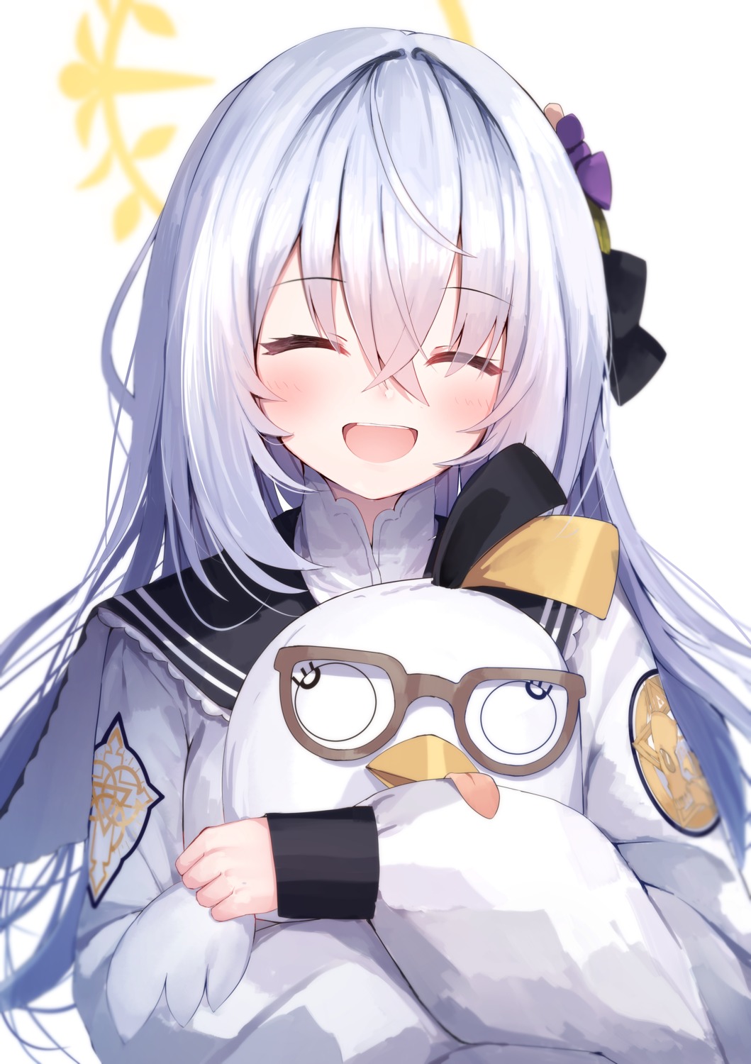 angel, blue_archive, megane, nodoameyatou, seifuku, shirasu_azusa, wings