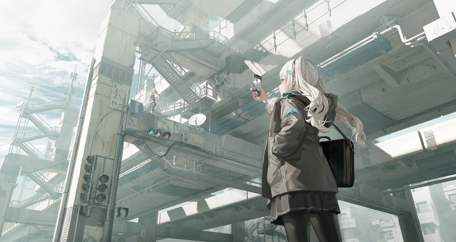 ata-zhubo, pantyhose, seifuku, thighhighs