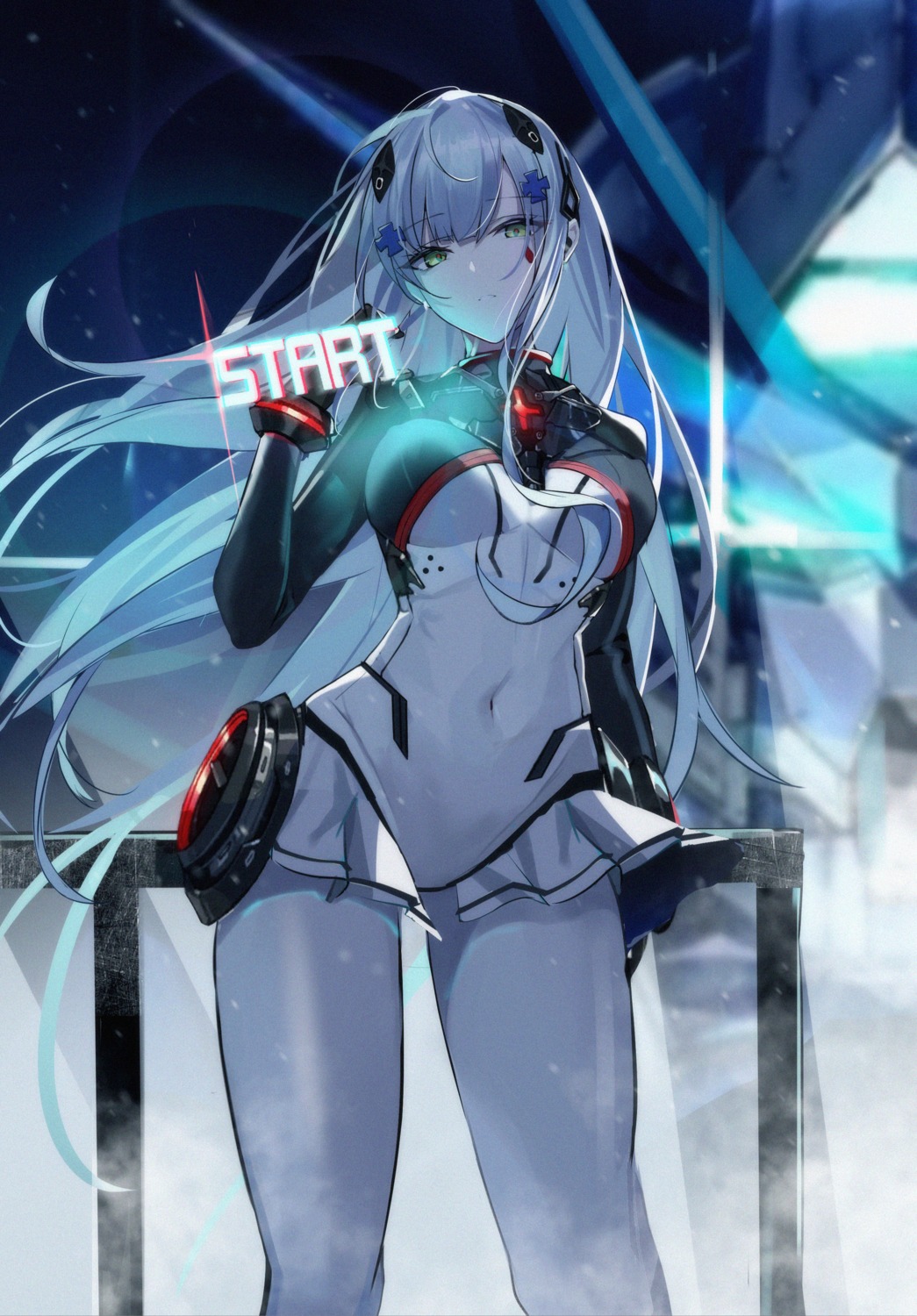 bodysuit, changpan_hutao, girls_frontline, hk416_(girls_frontline)