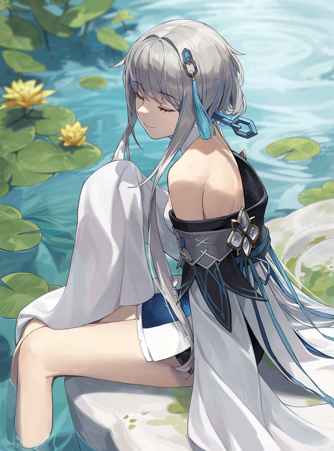 asian_clothes, cotta_(heleif), genshin_impact, guizhong, no_bra, wet