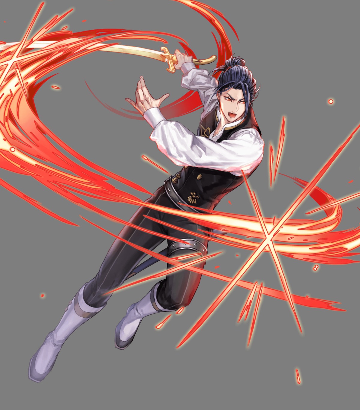 cloverk, felix_(fire_emblem), fire_emblem, fire_emblem_three_houses, male, nintendo, sword, uniform
