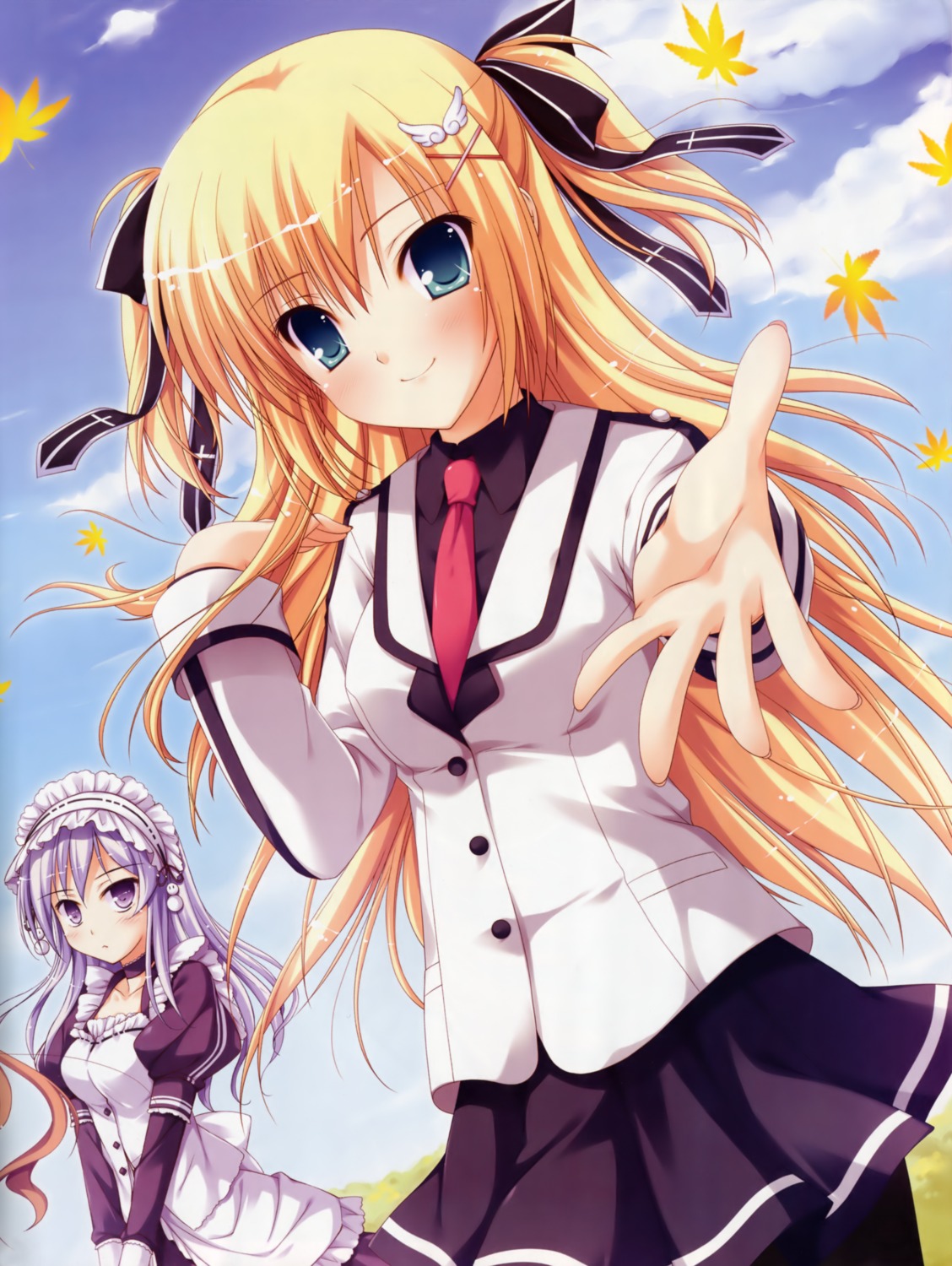 iro_ni_ide_ni_keri_waga_koi_wa, ko~cha, maid, misono_misono, narumi_yuu, pantyhose, seifuku, tenjo_rio