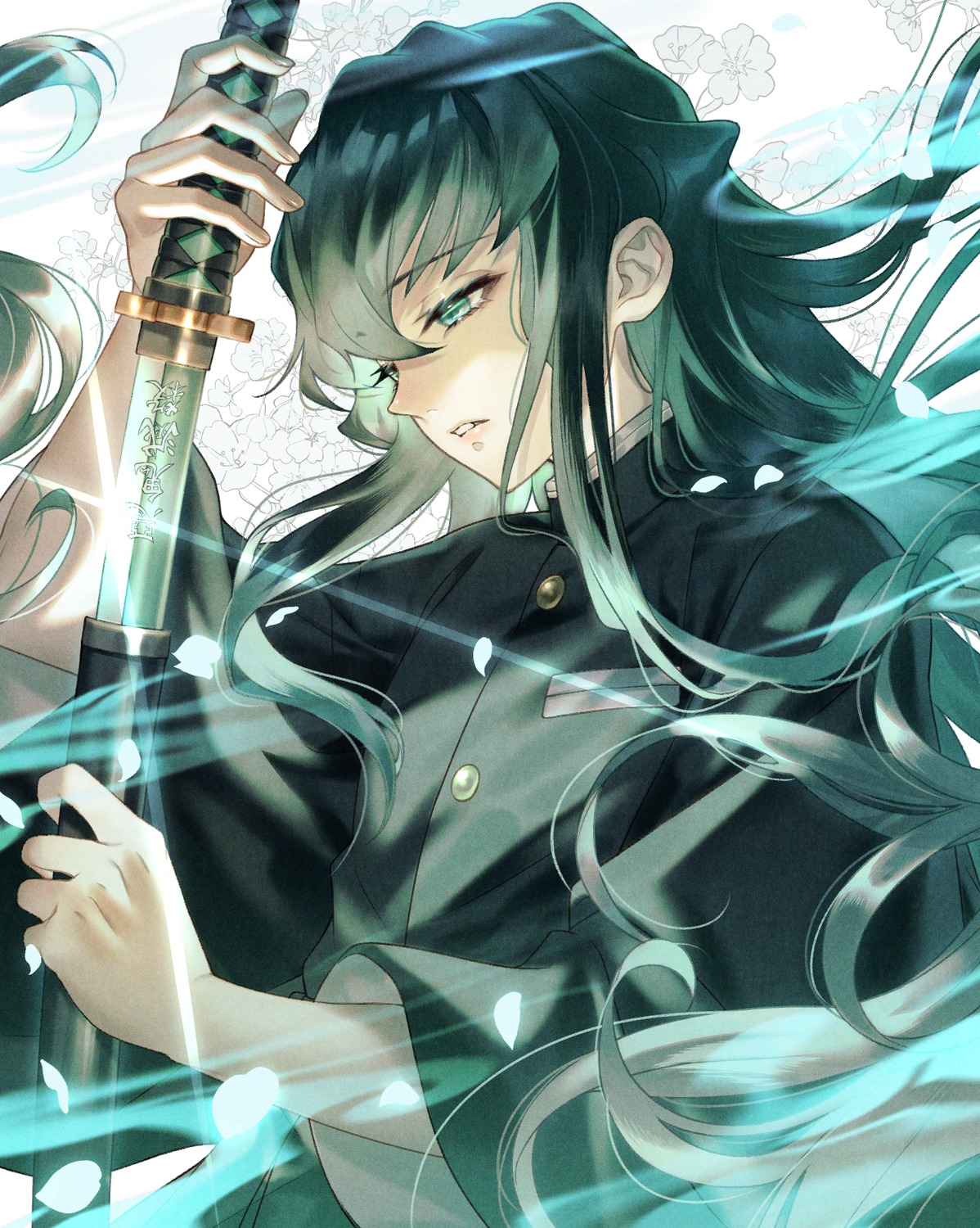 kimetsu_no_yaiba, male, niza, sword, tokitou_muichirou, uniform