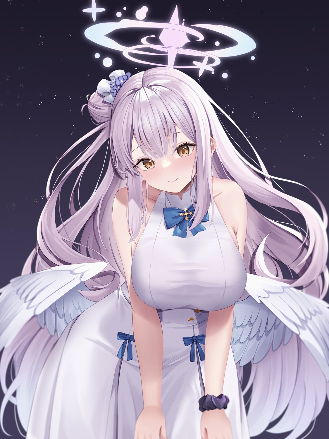 angel, blue_archive, dress, lancheu, misono_mika, wings