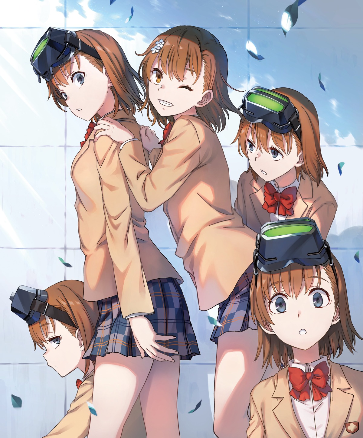 fuyukawa_motoi, misaka_imouto, misaka_mikoto, seifuku, toaru_kagaku_no_railgun, toaru_majutsu_no_index
