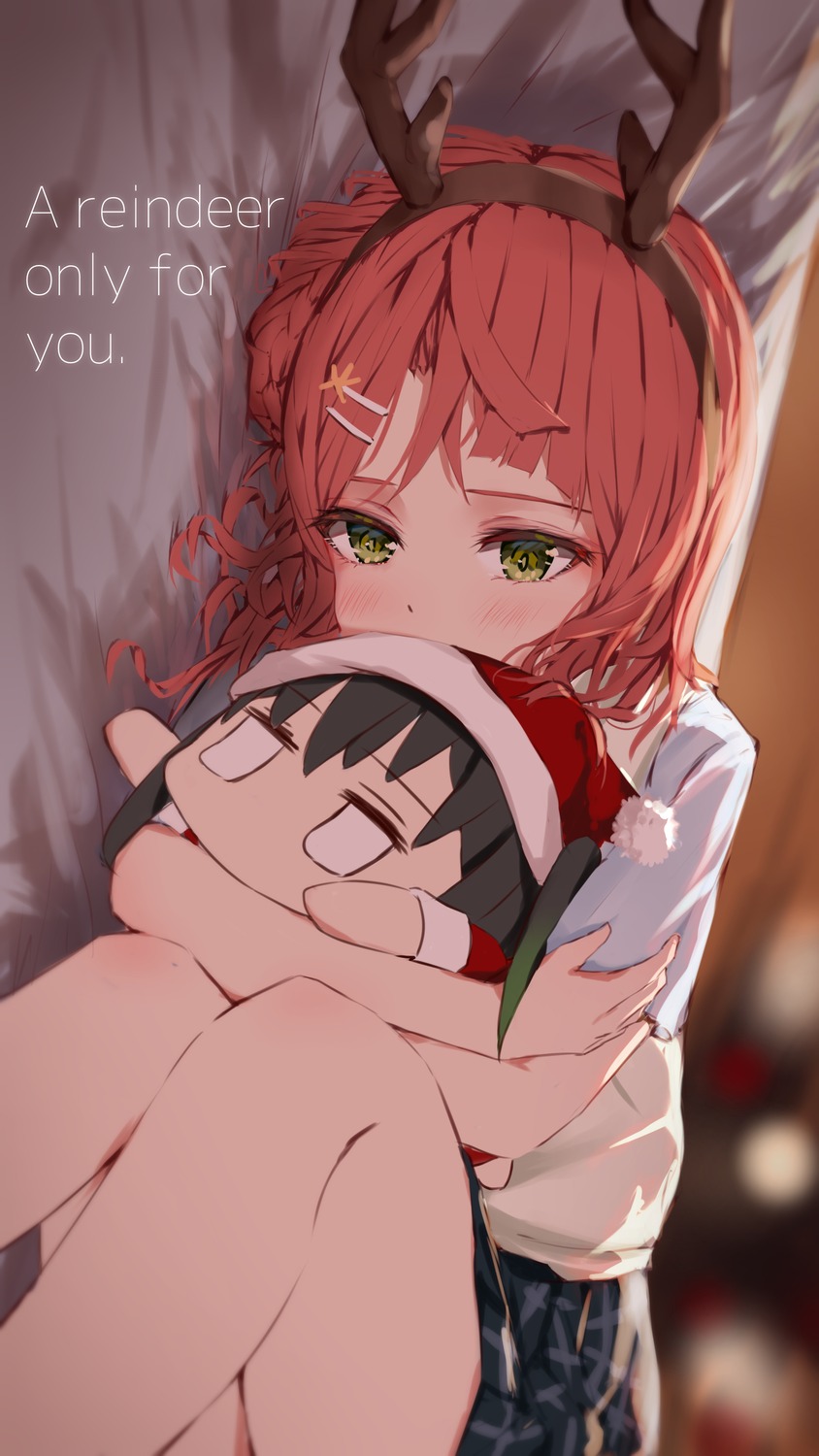 chibi, christmas, horns, love_live!_(series), love_live!_nijigasaki_gakuen_school_idol_doukoukai, seifuku, takasaki_yuu, tanaka212