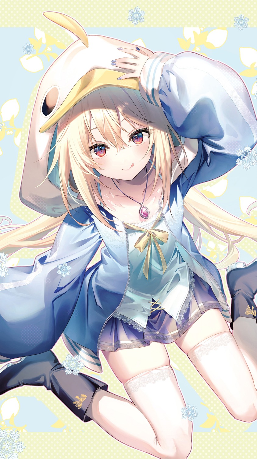 hikikomari_kyuuketsuki_no_monmon, riichu, terakomari_gandesblood, thighhighs