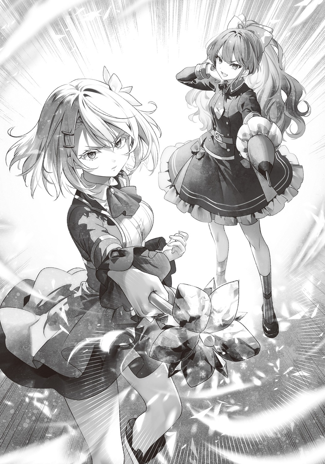 hikikomari_kyuuketsuki_no_monmon, monochrome, riichu, sakuna_memoire, uniform, weapon