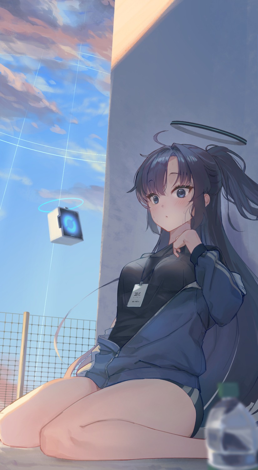 blue_archive, buruma, ggoc_ill, gym_uniform, halo, hayase_yuuka