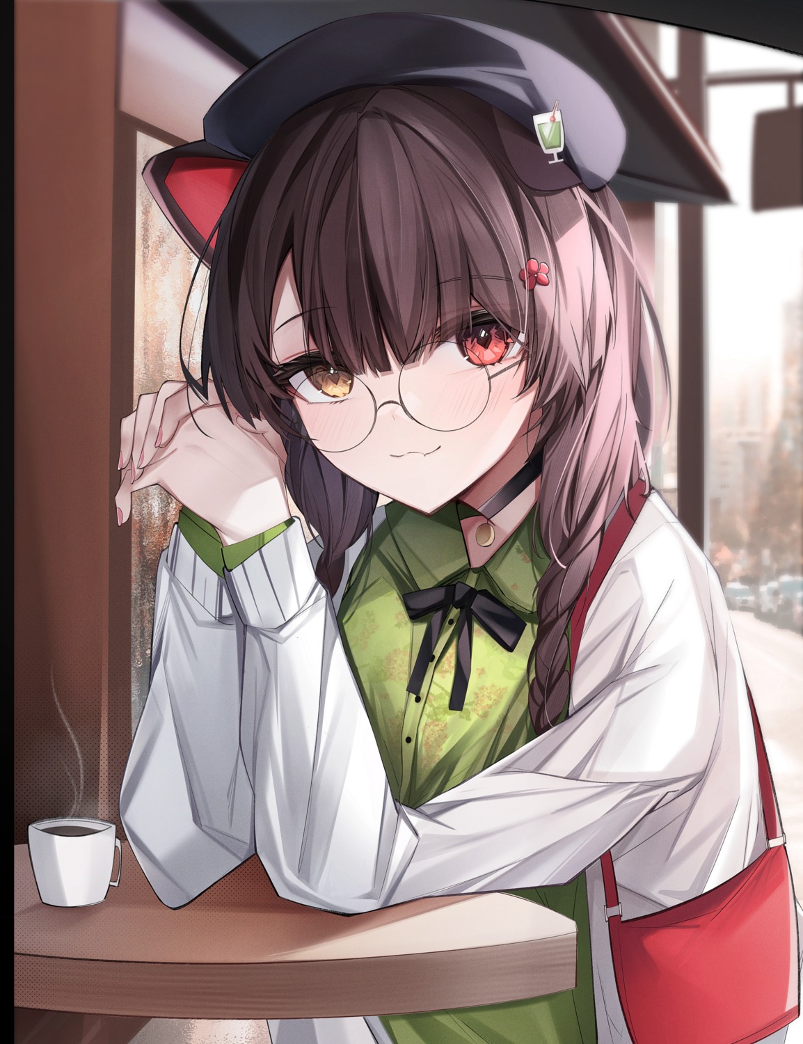 animal_ears, heterochromia, hyoukyato, inui_toko, inumimi, megane, nijisanji