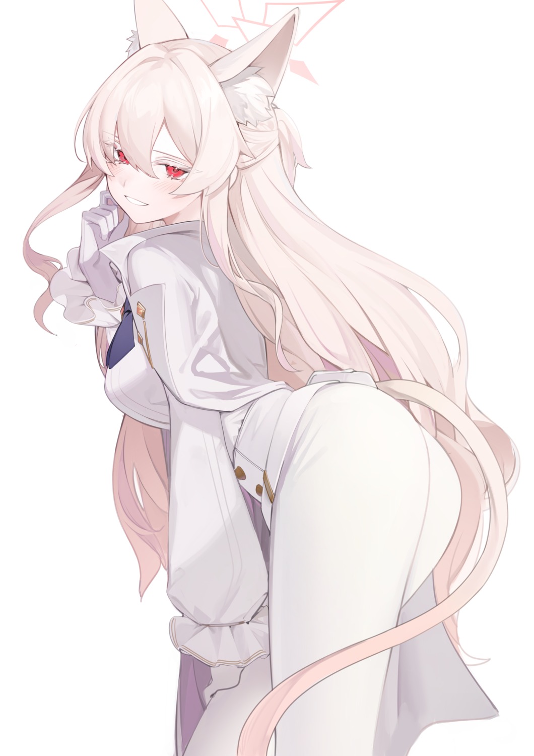 animal_ears, ass, blue_archive, halo, hiiragi_mikoto, kiyosumi_akira, nekomimi, tail