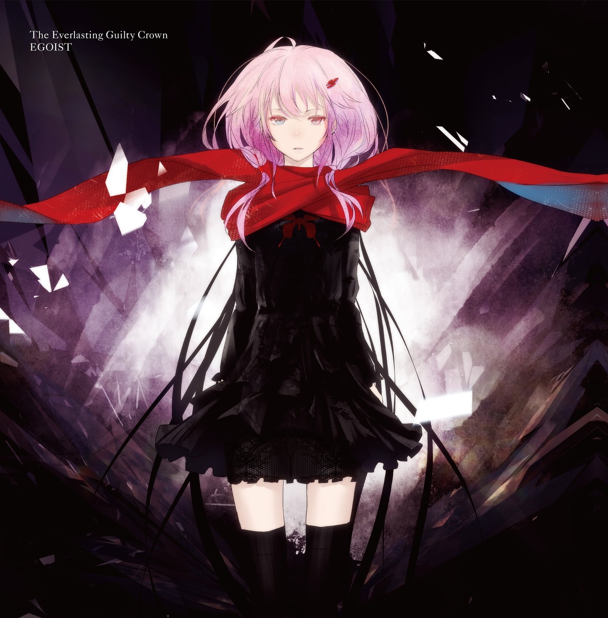 egoist, guilty_crown, redjuice, thighhighs, yuzuriha_inori