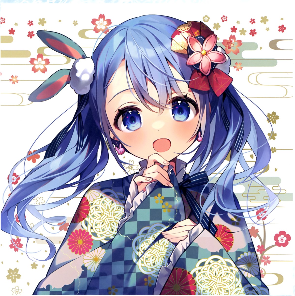 animal_ears, bunny_ears, kimono, sesera, suimya