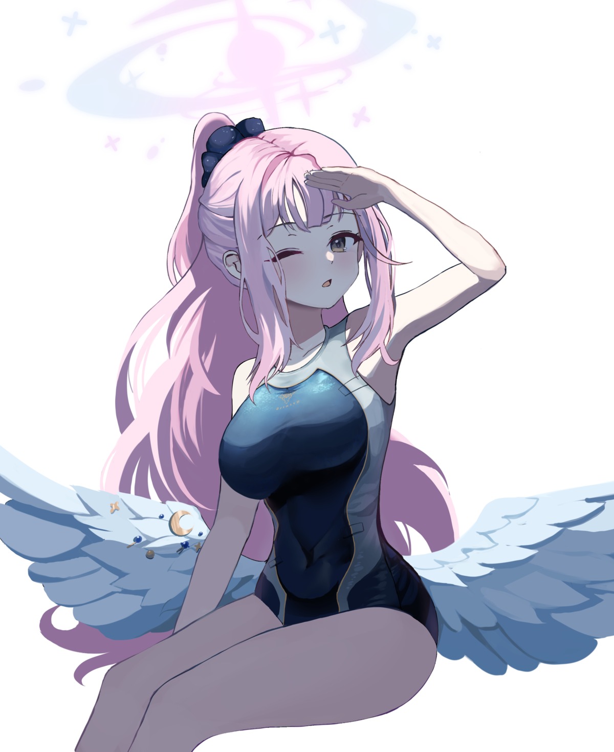 angel, blue_archive, misono_mika, naseul_777, swimsuits, wings
