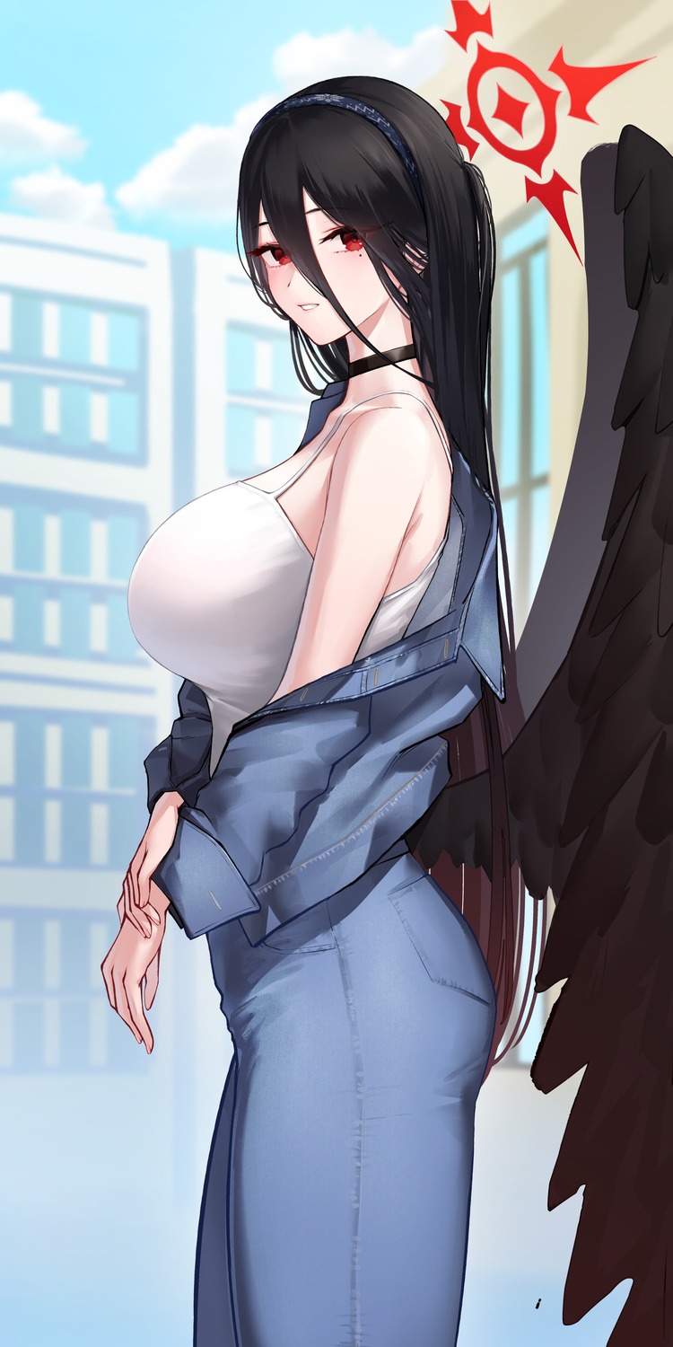 angel, ass, blue_archive, hanekawa_hasumi, onuj2$, wings