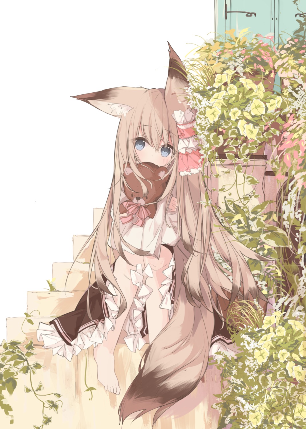 animal_ears, kitsune, kushida_you, tail