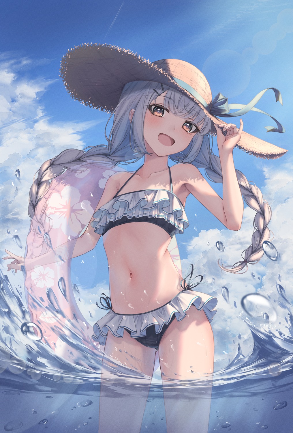 amane_utata, bikini, swimsuits, wet