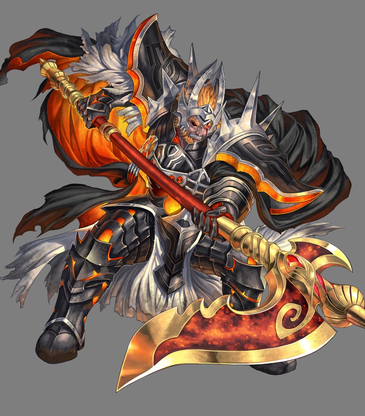 armor, fire_emblem, fire_emblem_heroes, horns, izuka_daisuke, male, nintendo, surtr_(fire_emblem)