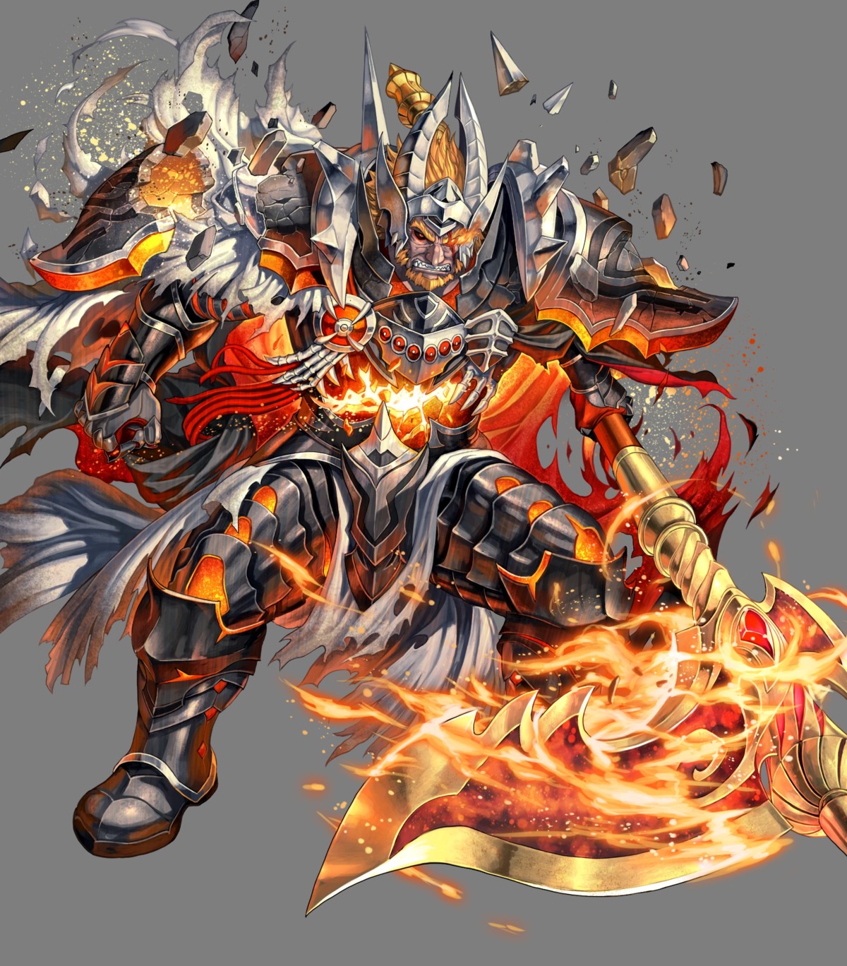 armor, fire_emblem, fire_emblem_heroes, horns, izuka_daisuke, male, nintendo, surtr_(fire_emblem)