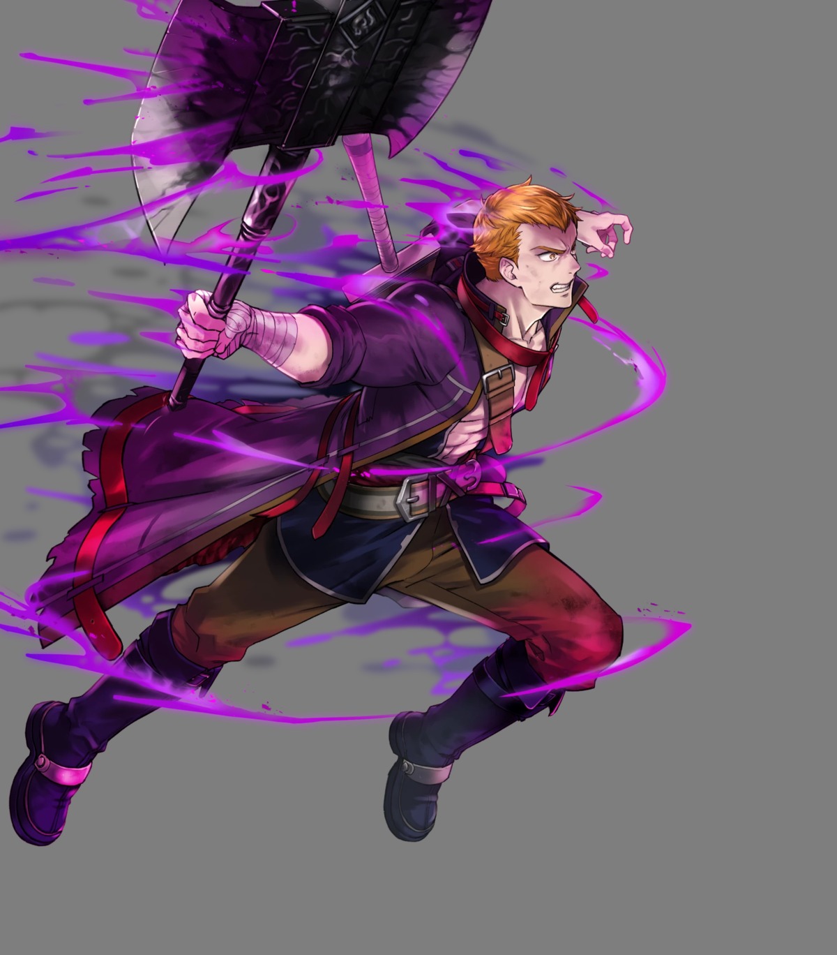 fire_emblem, fire_emblem:_seima_no_kouseki, linus_(fire_emblem), male, nintendo, suekane_kumiko, sword, weapon