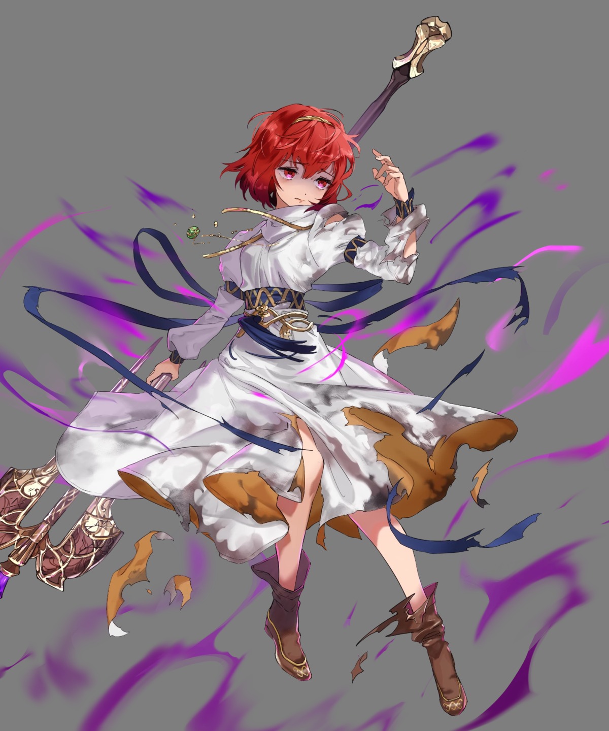 dress, fire_emblem, fire_emblem:_shin_ankoku_ryuu_to_hikari_no_ken, maria_(fire_embelm), mayo, nintendo, torn_clothes, weapon