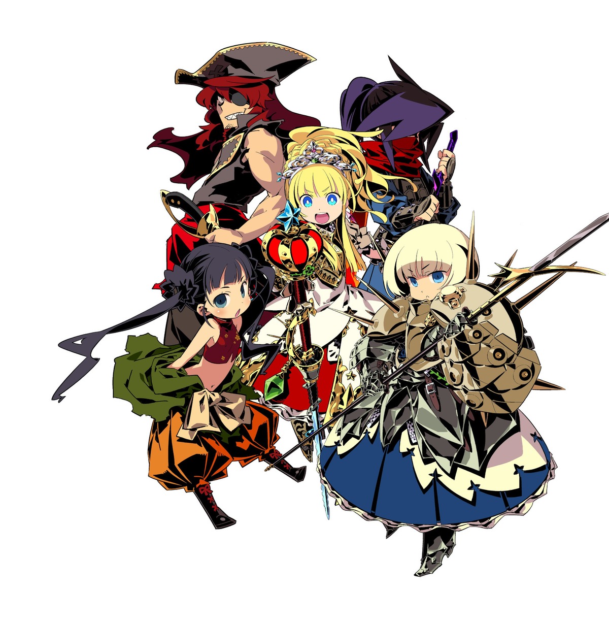 armor, atlus, eyepatch, japanese_clothes, pirate, sega, sekaiju_no_meikyuu, sword