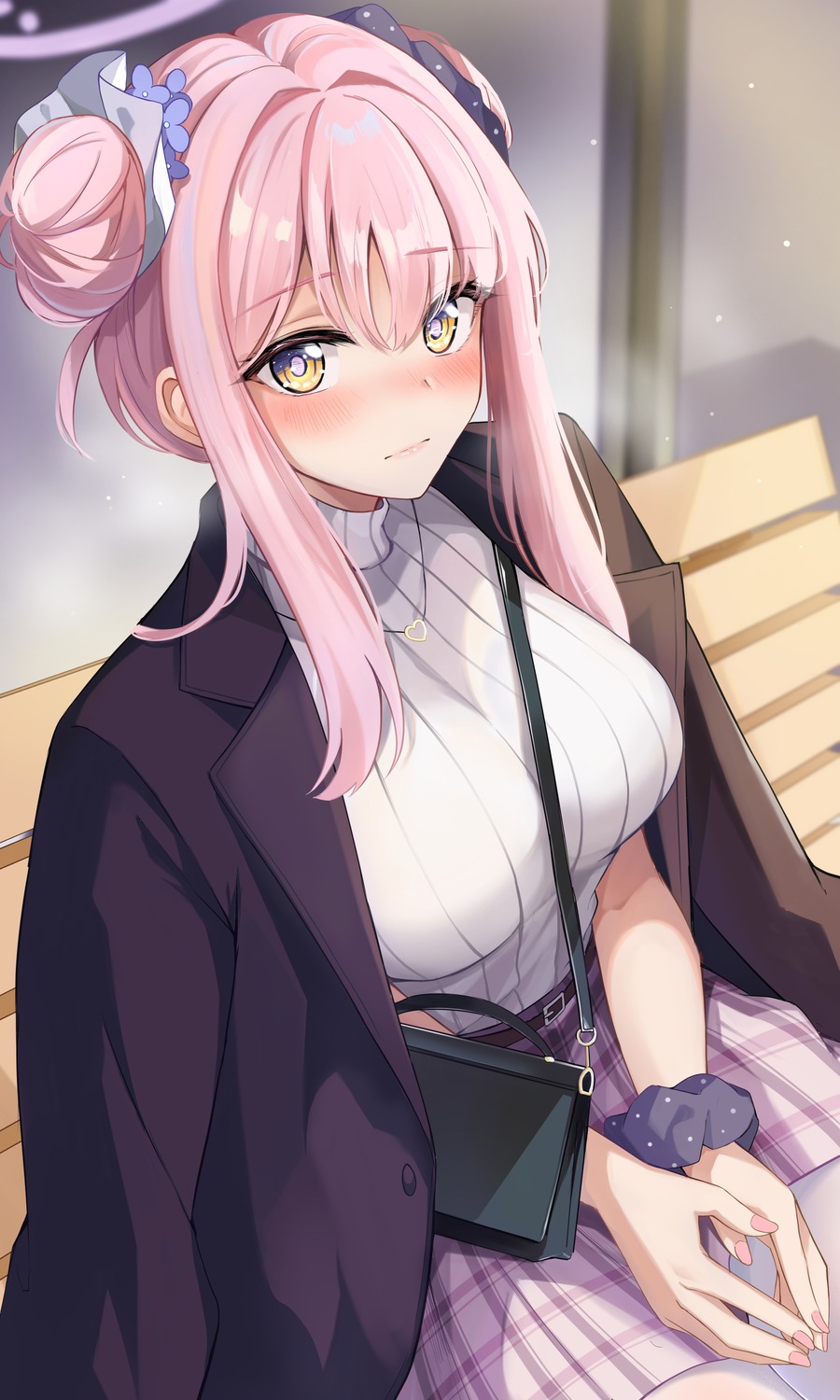 blue_archive, halo, konka, misono_mika, pantyhose, sweater