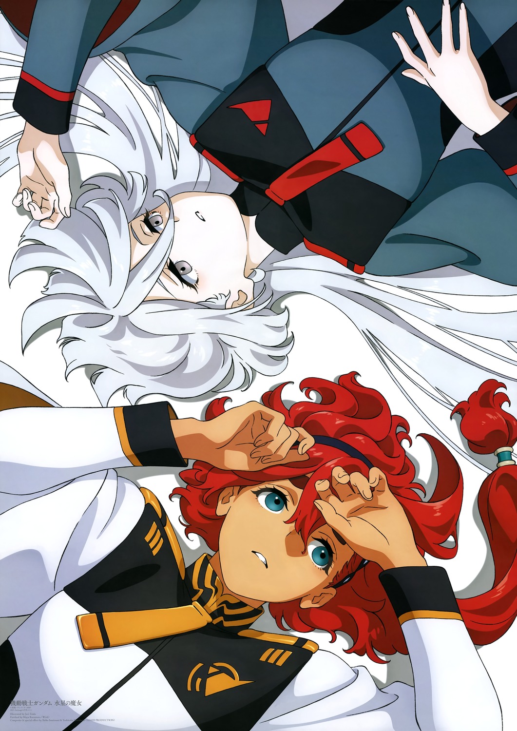 gundam, gundam_suisei_no_majo, miorine_rembran, suletta_mercury, toida_juri, uniform