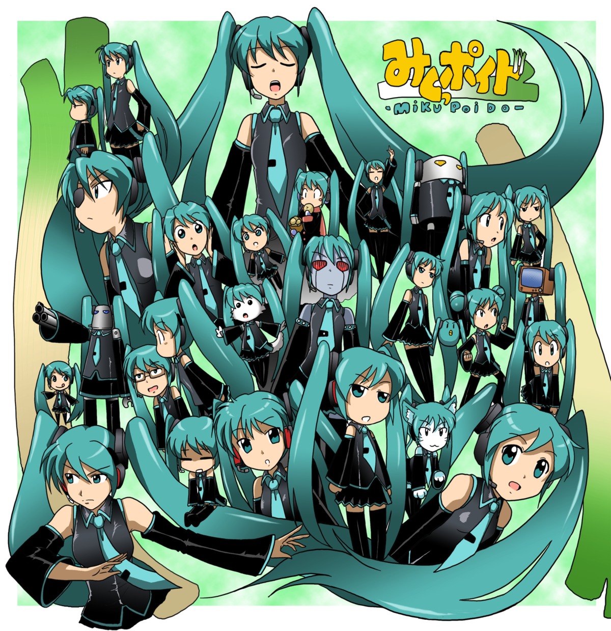 hatsune_miku, kakki, megane, vocaloid
