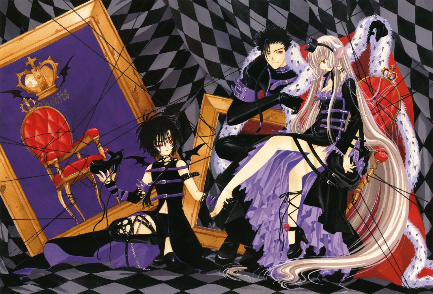chii, chobits, clamp, dita, feet, fixed, freya, gothic_lolita, jima, lolita_fashion, stockings, thighhighs
