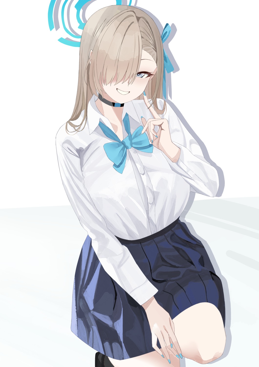 blue_archive, halo, ichinose_asuna, seifuku, tnr_(horiko1525)