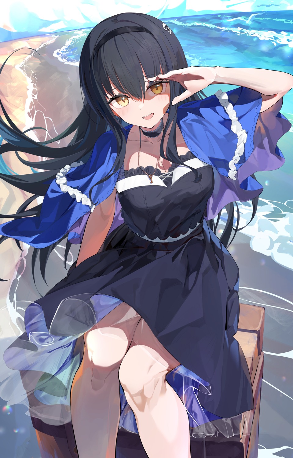 dress, kushima_kamome, nanashita_shiki, see_through, summer_pockets