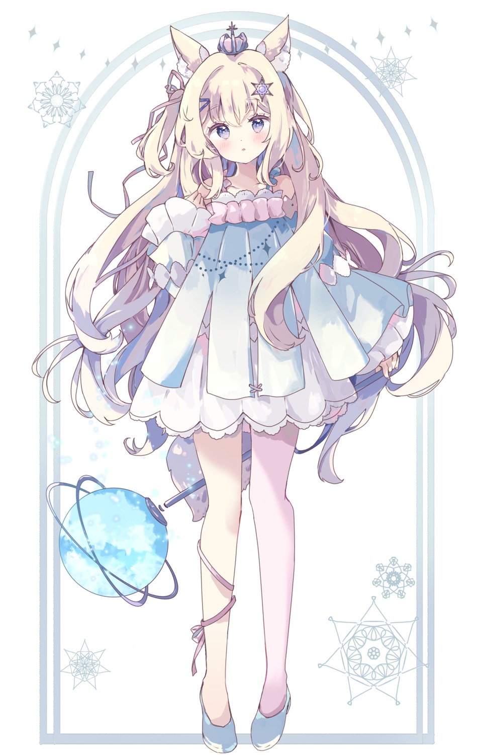 animal_ears, dress, tail, tsukiyo_(skymint), weapon